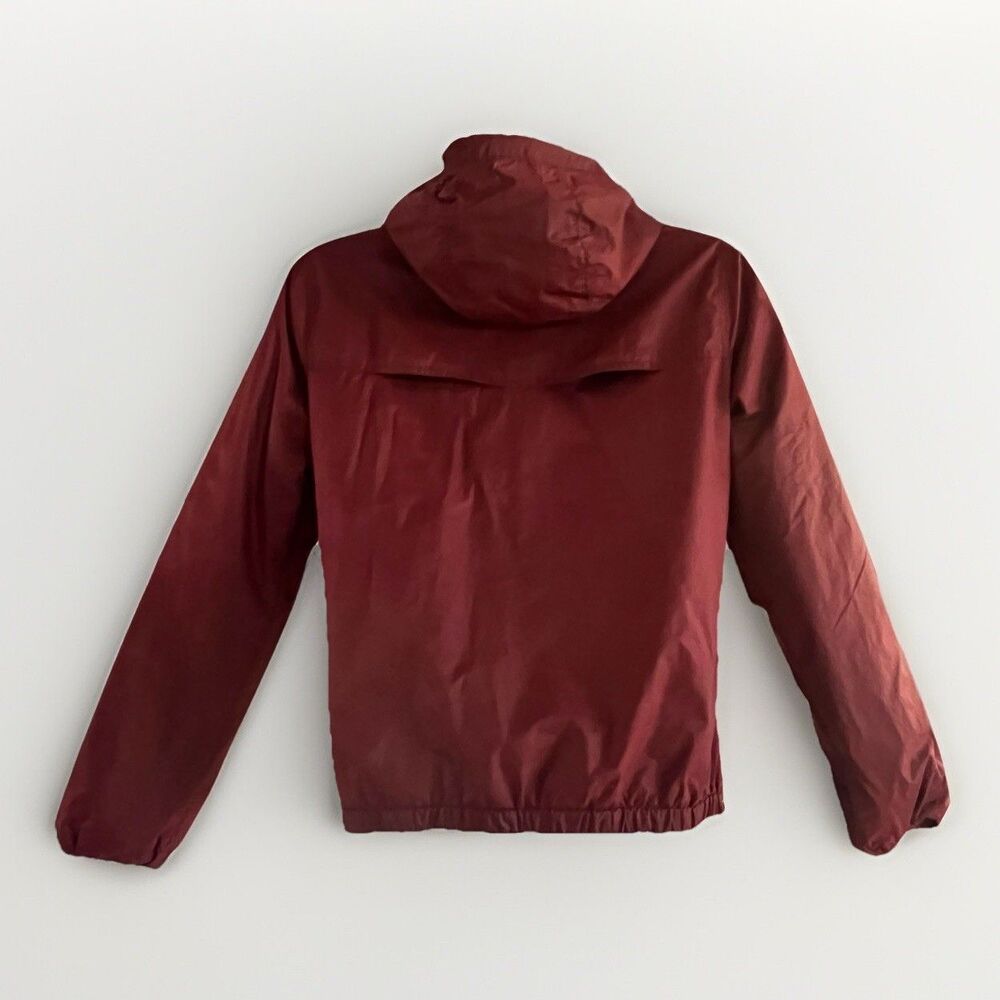 Abercrombie Fitch Windbreaker Jacket Full Zip Hooded Nylon Mens XS Maroon Red - Picture 2 of 6